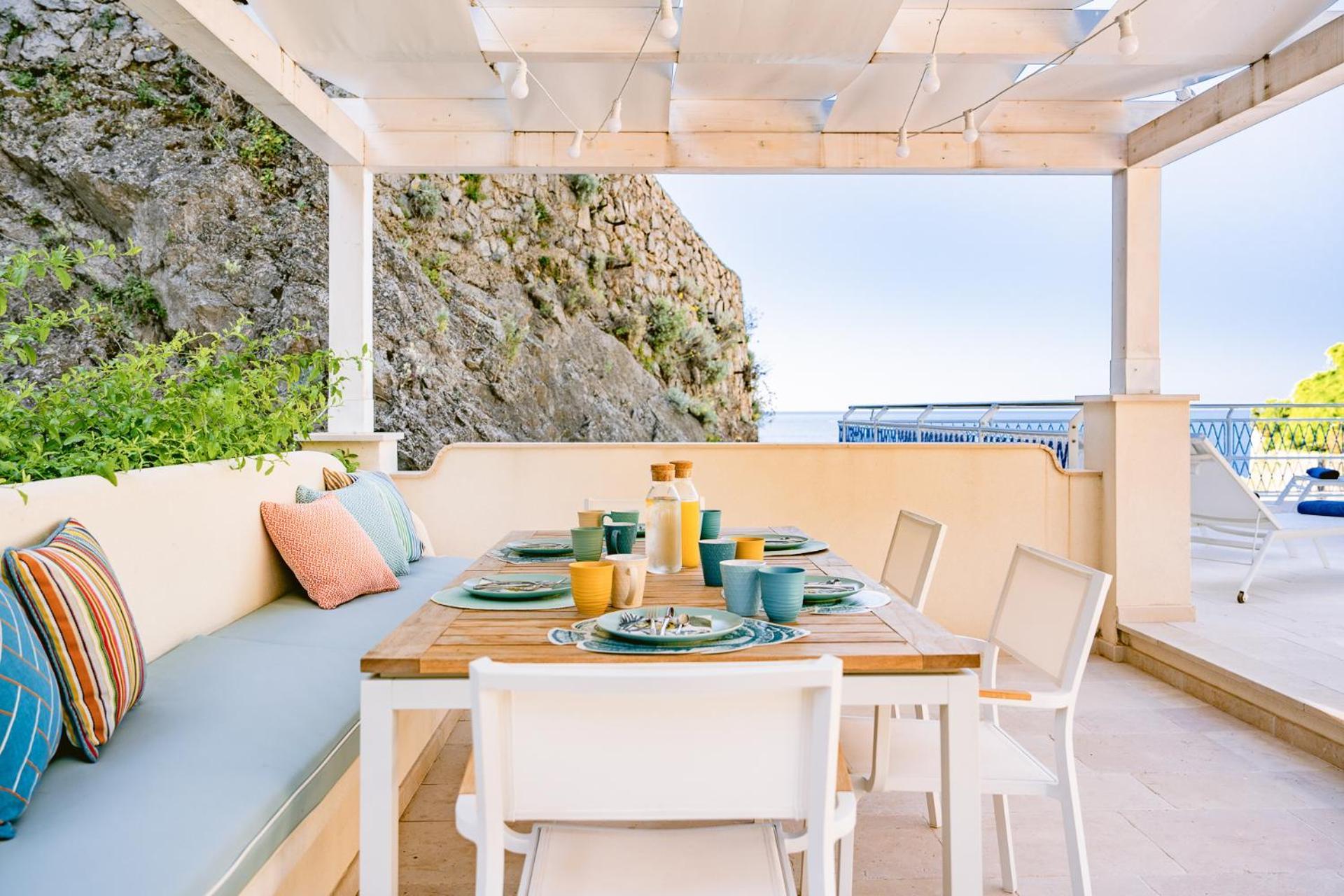 Acquachiara Seaside Luxury Villa In Amalfi Coast Maiori Exterior photo